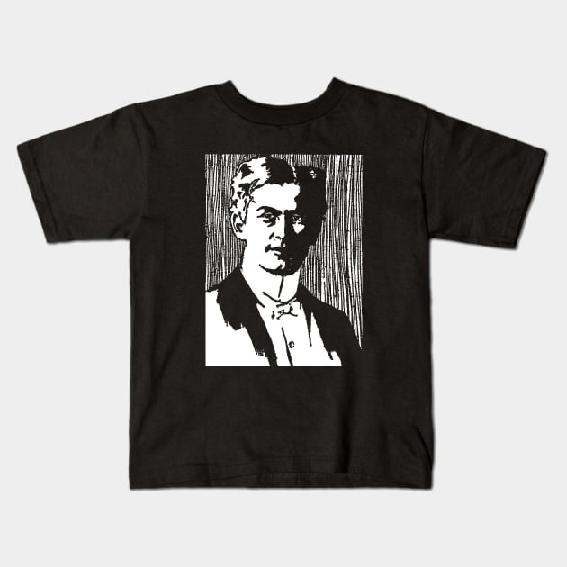 Houdini Drawing Kids T-Shirt by GloopTrekker